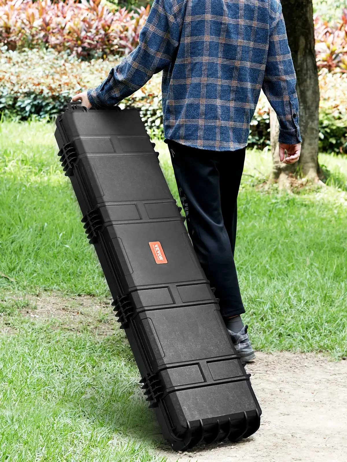 SucceBuy Hard Rifle Case Draagbare lange pistoolopslagkoffer met 2 zwenkwielen Schokbestendige en waterdichte Airsoft Rifle-beschermhoes - afbeelding 2