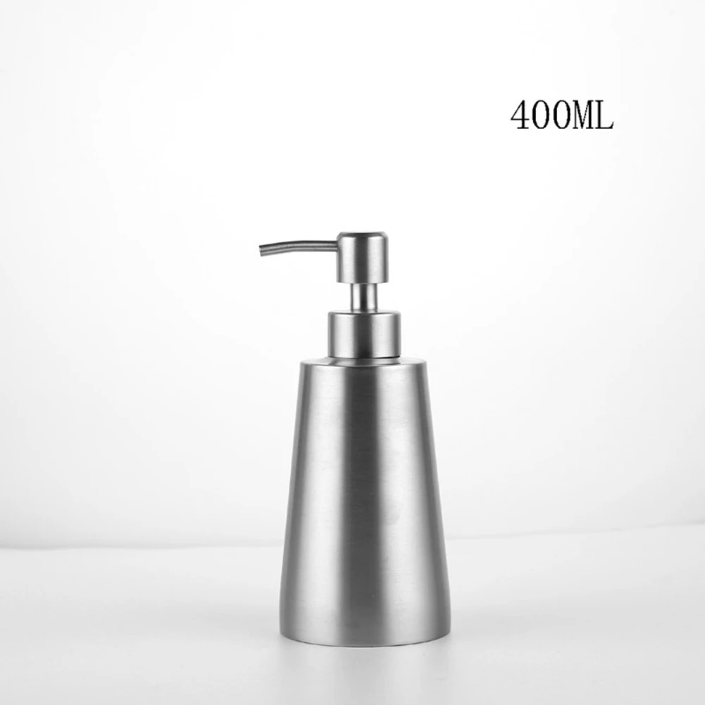 Press Head Soap Pump Bottle Dispenser Jar Liquid Lotion Nozzle Replacement Shower Gel Stainless Steel Bathroom