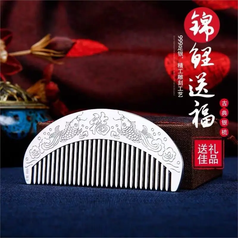 

S999 Серебряная расческа для волос в виде снежинки для женщин пожилых людей