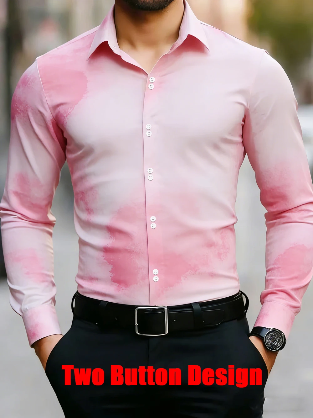 

Mens Summer New Arrival Long Sleeve Lapel Shirt Solid Color Simple White Business Shirt Double Button Designer Men Fast Shipping