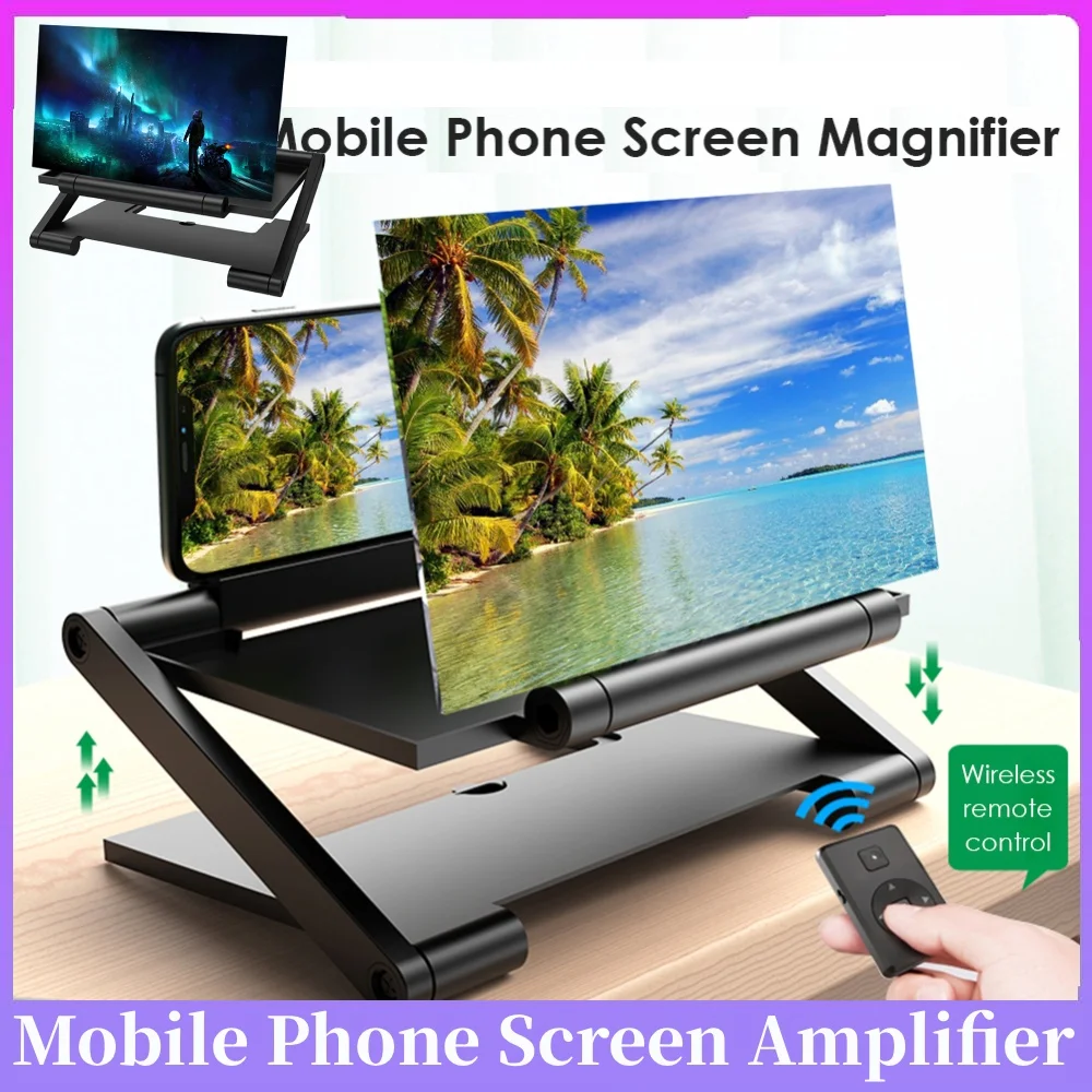 

Увеличитель экрана для мобильного телефона 3D, проектор для видео, HD-экран, кронштейн-увеличитель для смартфона, черный/белый