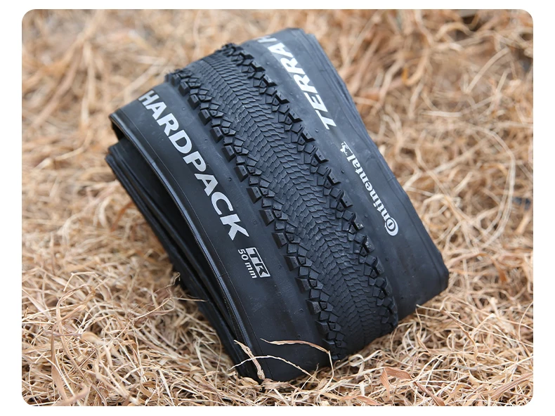Continental Terra Hardpack 27.5/29x2.0 Tubeless Ready Faltbarer Gravel-Reifen MTB Rennrad Cyclo-Cross Breiter Profilflächenauftrag Flaches Zentralprofil – Detail 10