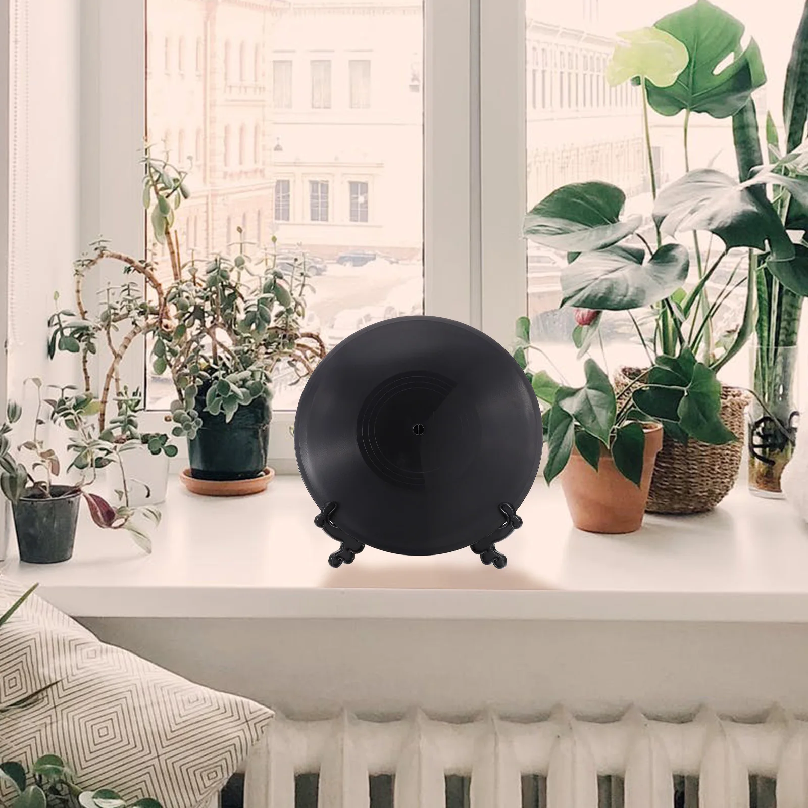 

1 Set Simulated Vinyl Record Tabletop Decor Graffiti Painting Black Music Disc Diy For Party Room Bar Cafe Decoration Craft