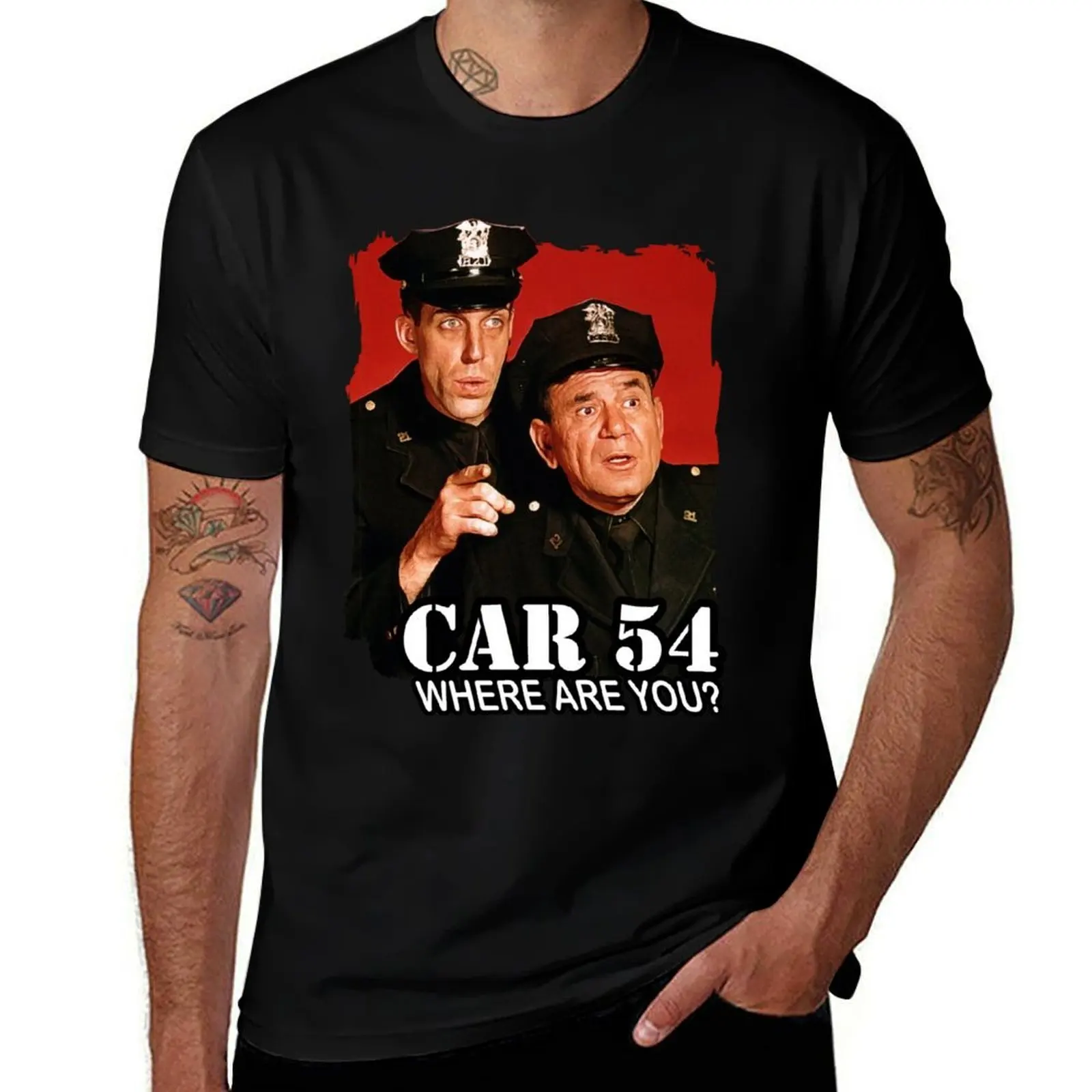 

Car 54 Where are you tribute Fred Gwynne tribute T-Shirt Large Size Short Sleeve T-Shirt