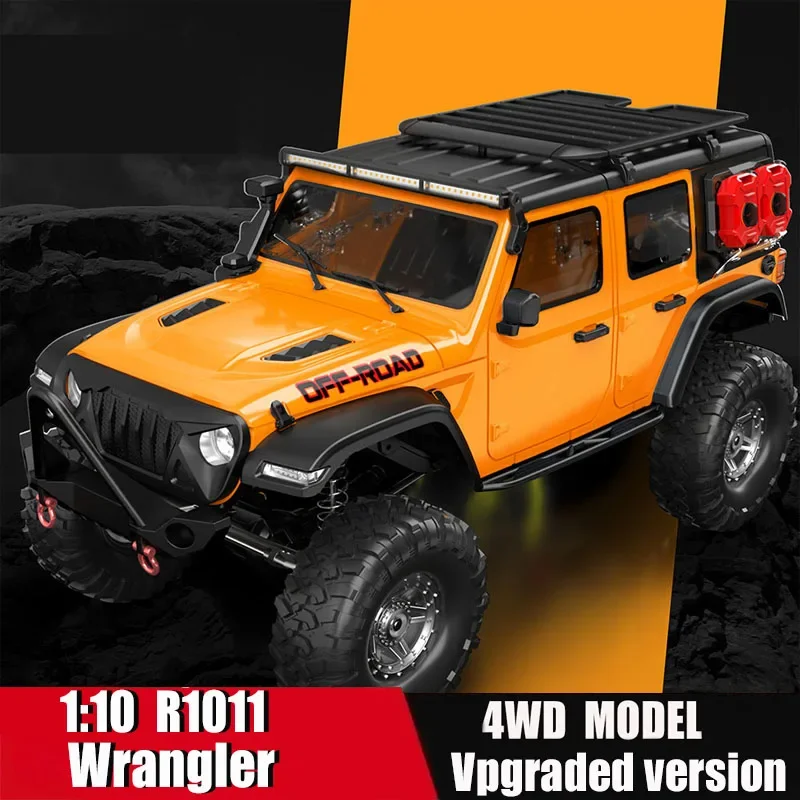 Ulepszona wersja 1:10 R1011 Wrangler 2,4 GHz Pełnowymiarowy model zdalnego sterowania Szybka 4-kołowa ciężarówka do wspinaczki skałkowej Zabawka