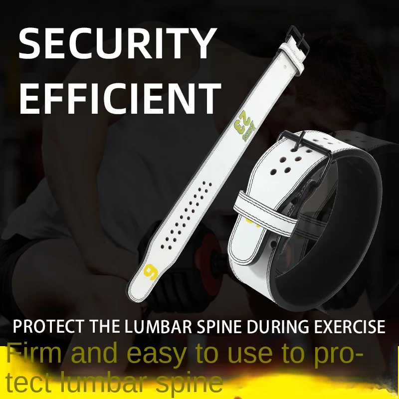 

Two-color Print Protection Cowhide Fitness Lifting Belt Squat Hard Pull Sports Waist Support Lifting Thick Belt