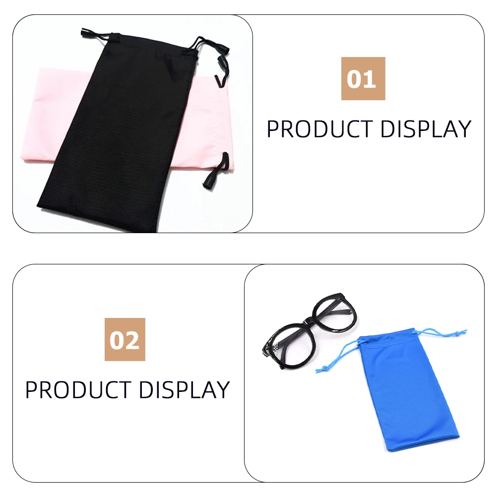 

20pcs Waterproof Glasses Bag Fabric Pouch Sunglasses Storage Protect Lenses Dirt Residue Gifts Bartender Accessories