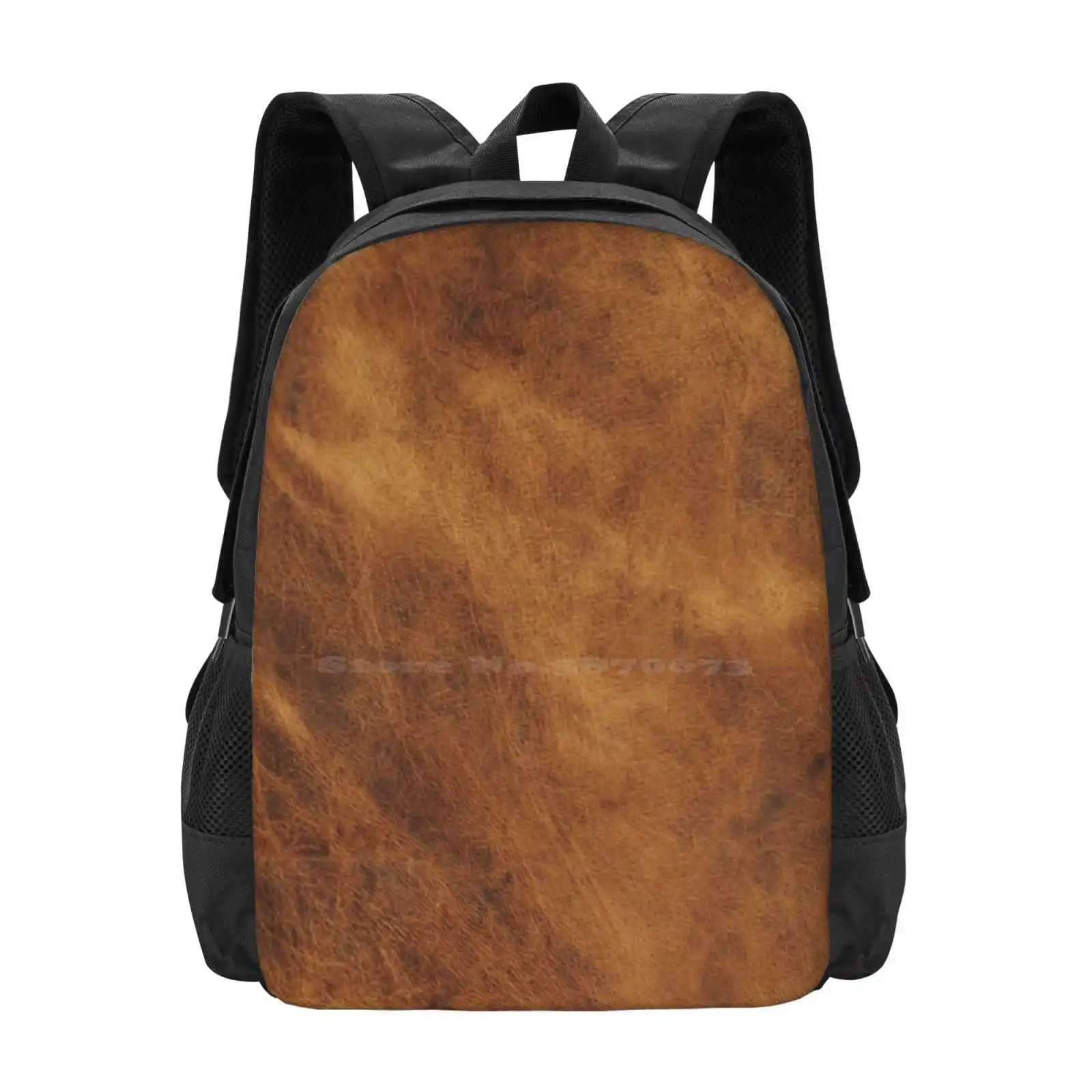 Leather Hot Sale Schoolbag Backpack Fashion Bags Brown Leather Classy Wealthy Rich Money Fashion