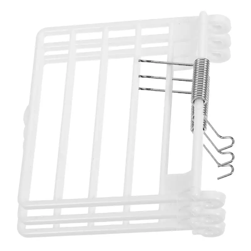 

3pcs Plastic Bird Cages Accessories Replacement Door Accessory With Spring Plastic Supply Feeder for Cage with Vertical Wires