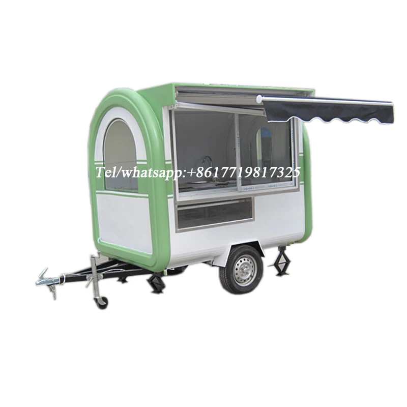 Hot dogs cart best selling mobile food cart for sale 220H green color