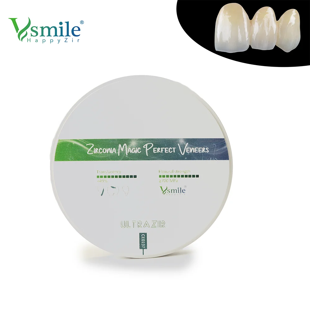 

Dental Lab 98mm UT Multilayer Zirconia Disc CAD/CAM 46% Anterior Material Zirconia Block For Roland Up3D Ivoclar Milling Machine