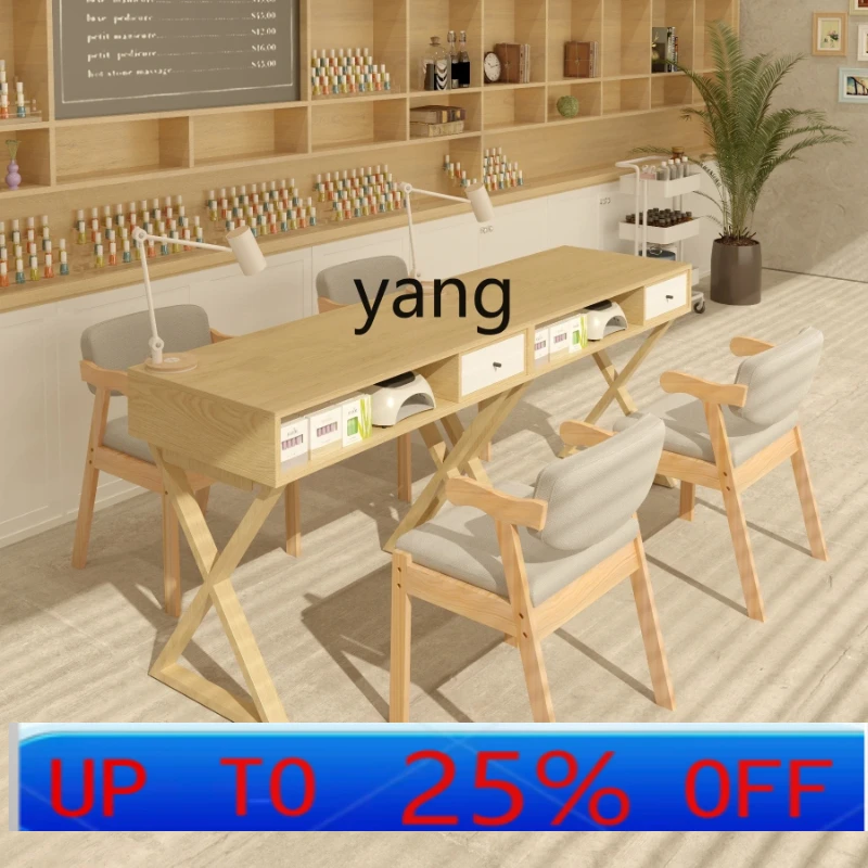 

lmM simple modern single and double manicure table with drawers