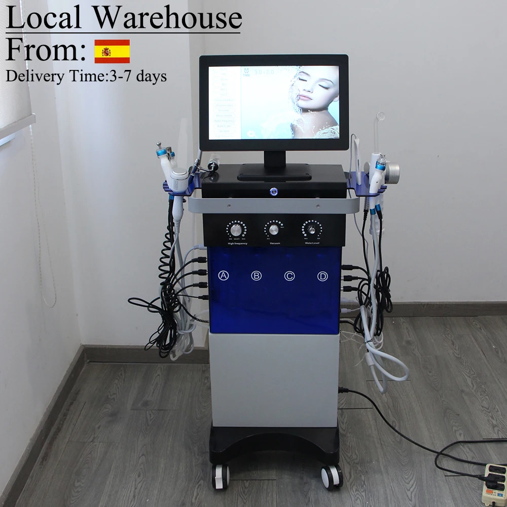 Macchina professionale per la cura della pelle del viso Hydra Dermoabrasione Rimuovi punti neri Pulizia del viso Ringiovanimento Getto d'acqua Aqua Facial