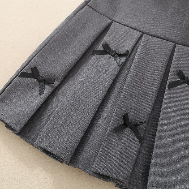 LILIGIRL 2025, einfarbiger Faltenrock für Mädchen, Herbst-Rock für kleine Mädchen, koreanischer Kinderrock im College-Stil – Detail 7