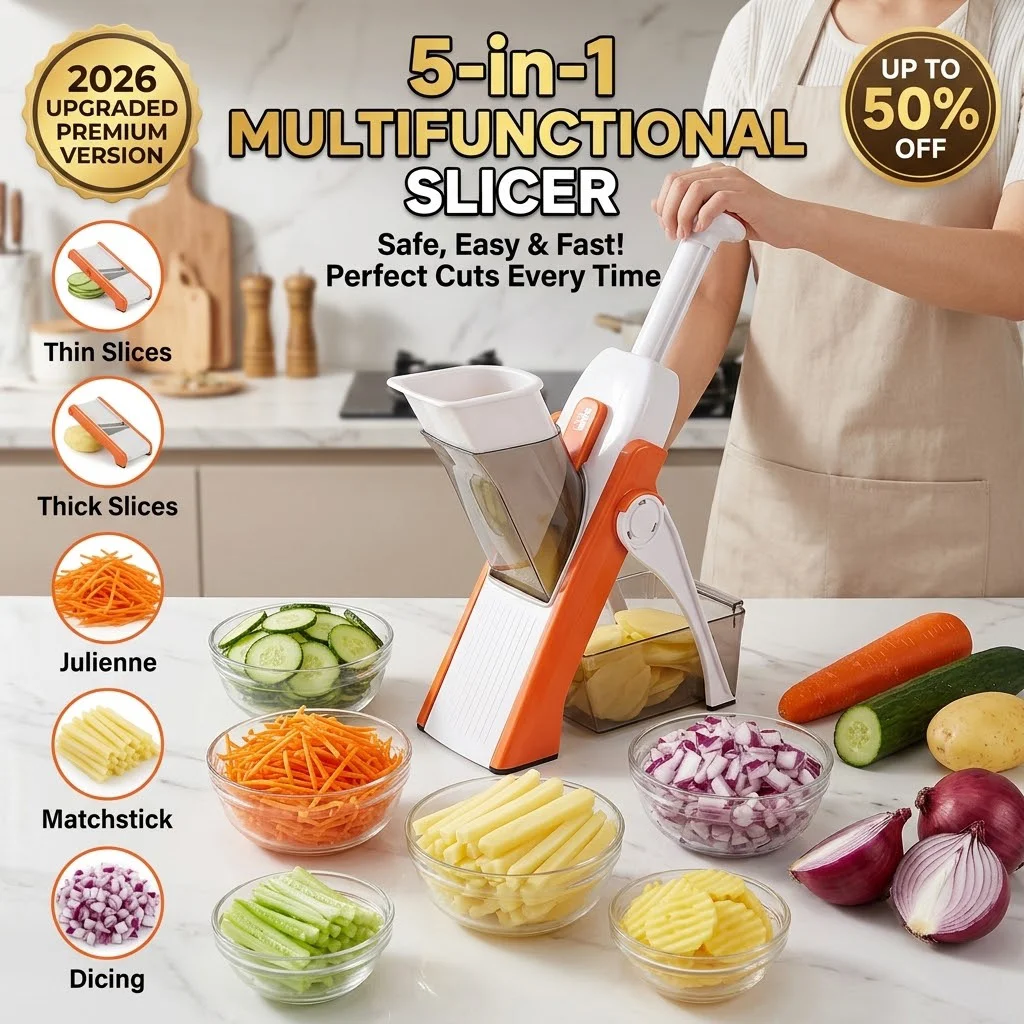 Multifunctional Manual Vegetable Slicer Grater Shredder Cutter Potato Lemon Slicer Kitchen Food Prep Chopper for Home Cooking