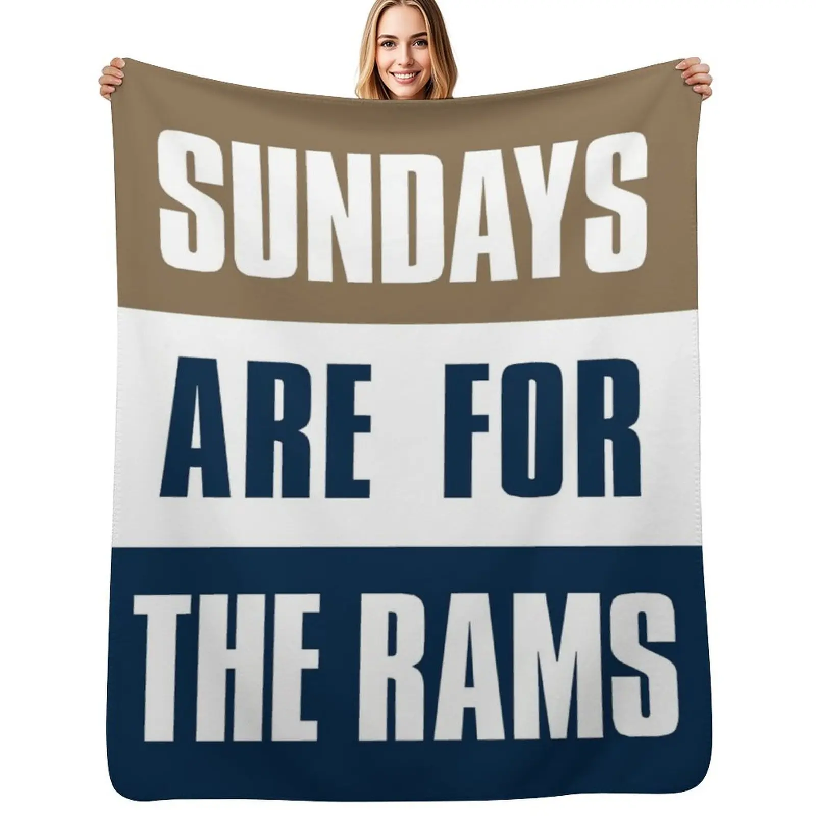 

Sundays are for The Rams, Los Angeles Football Throw Blanket Cozy Napping Blanket Gift for Mom Dad