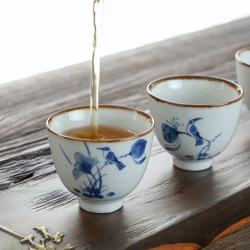 CHANSHOVA-Handmade Ceramic Teacup, Chinese Porcelain, Tea Cup, Hand Painted, Chinese Style, Small Coffee Cup, 70ml, G137