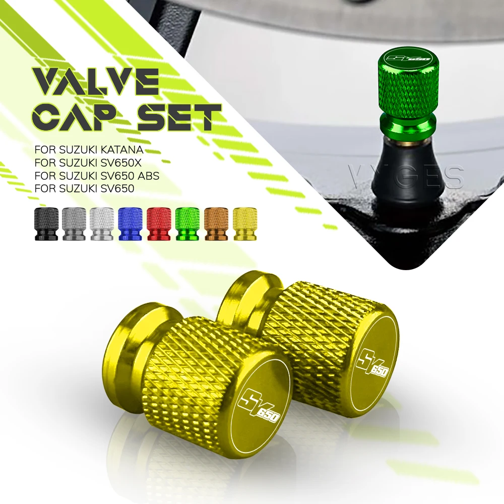 

For Suzuki Katana SV650X SV 650 X SV650 Motorcycle Accessories 2PCS Tire Valve Caps Wheel Tyre Cover CNC Aluminum Alloy