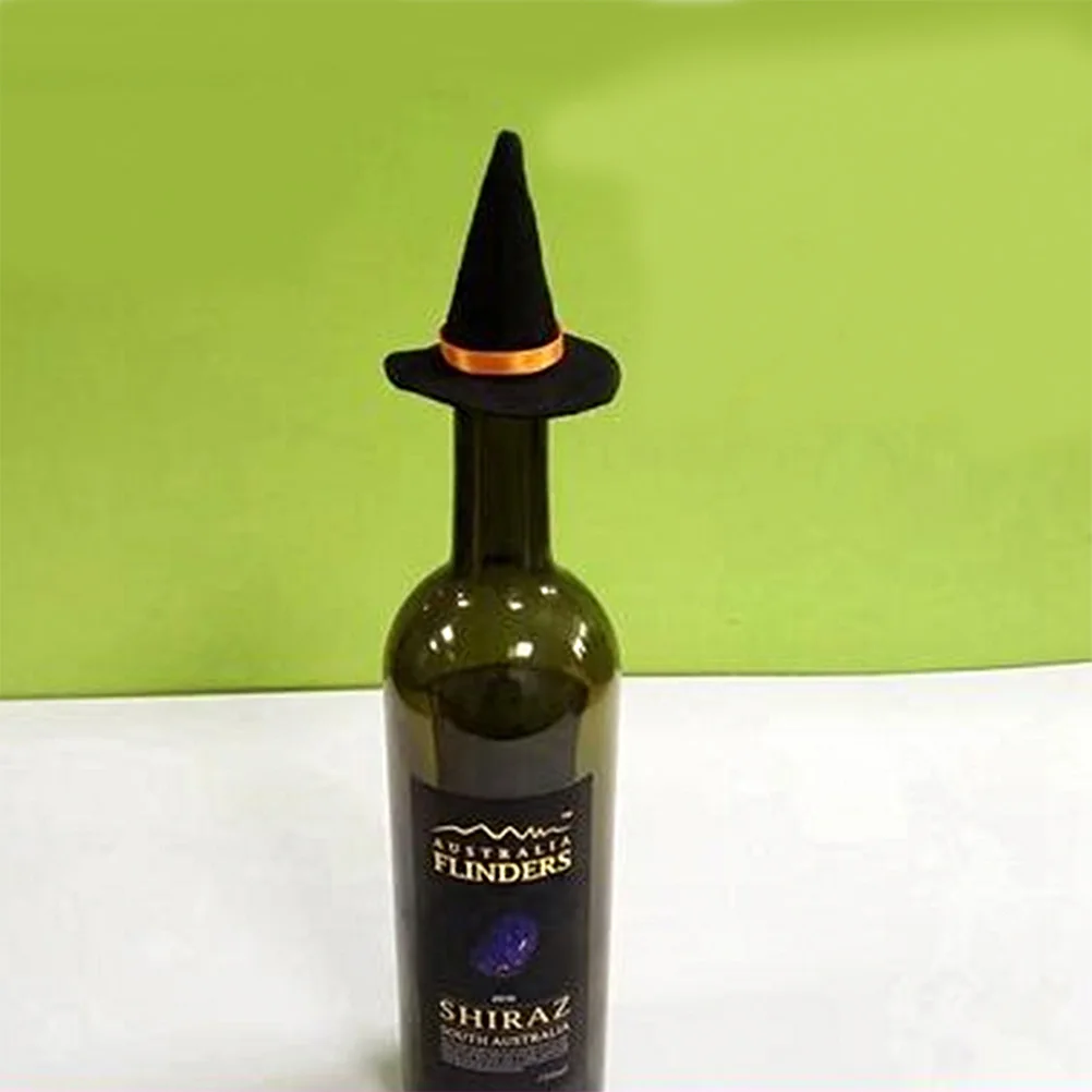

10pcs Witch Hat Scarf Set Premium Halloween Decorations Bottle Cover Mini Scarf Classic Style Party Table
