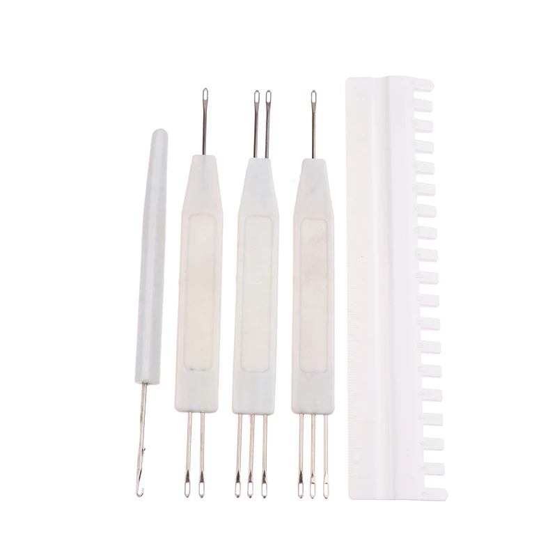 5-Needle Knitting Machine Thread Transfer Tool Picking Needle Pushing Plate Needle Retractor/Puller/Changer Combo Kit