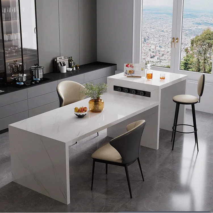 #Customized Marble Big Bar Island Table Kitchen Counter
