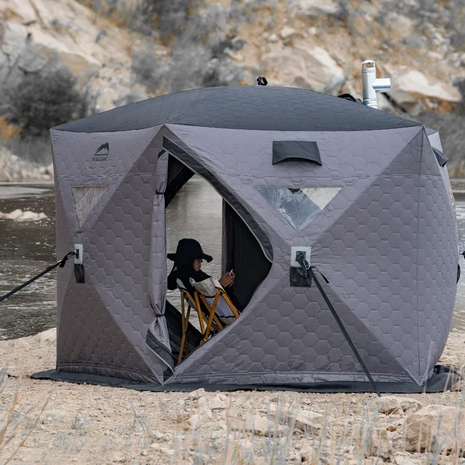 Star Hub Tent Portable Pop Up Ice Fishing Angler Thermal Hub Shelter Tent sauna tent for Winter