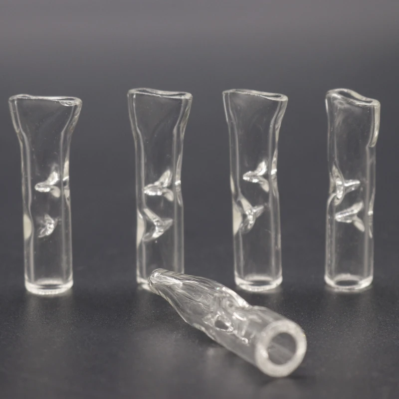 10pcs/lot Clear Glass Cigarettes rolling Filter Smoking Cigarette Holder Pipe Filter Portable Tobacco Pipe smoke Mouthpiece