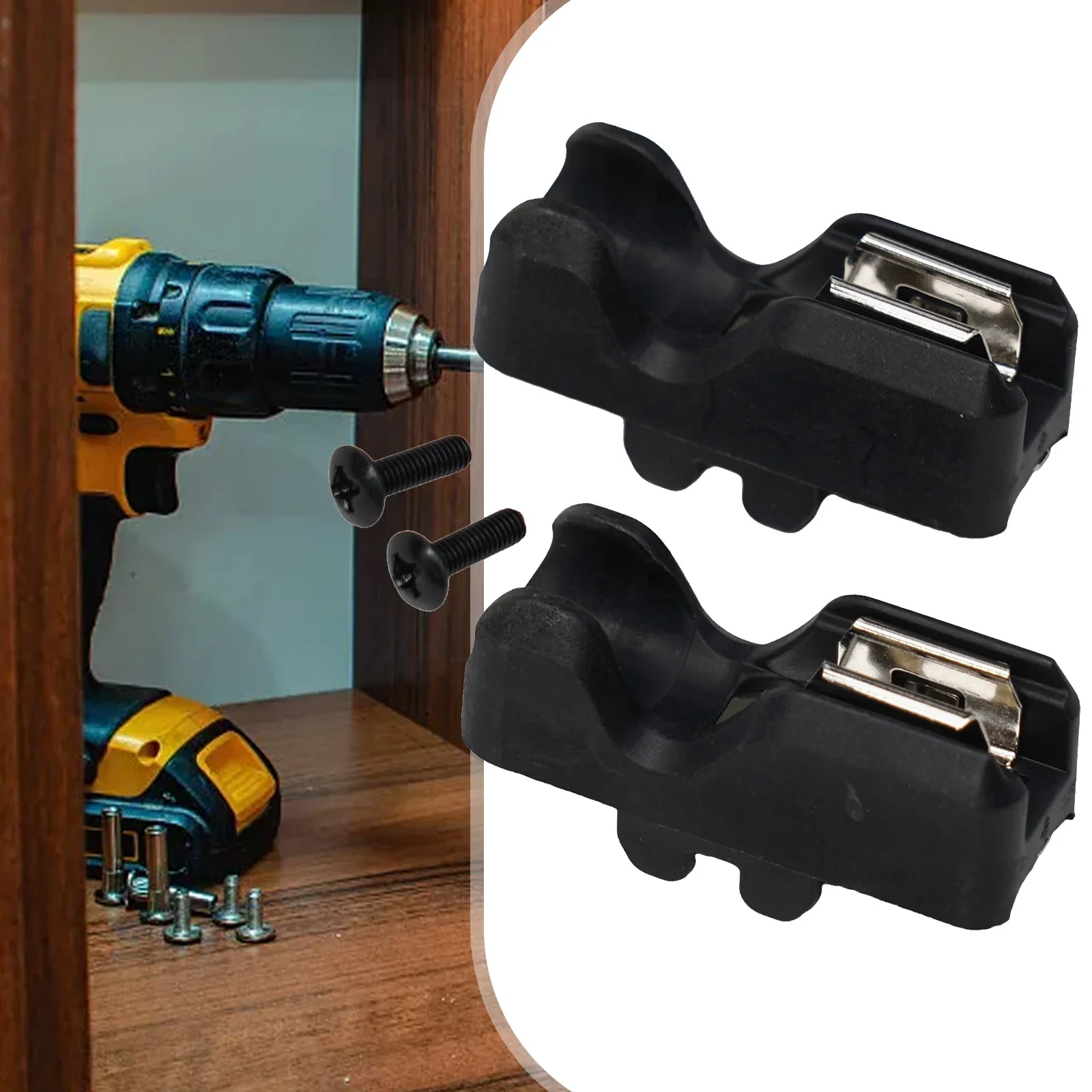 

2pcs Bits Holder Hook Clip With Screw Electric Tool Screwdriver Holder For De-walt N131745 Driver Power Tools Accessories