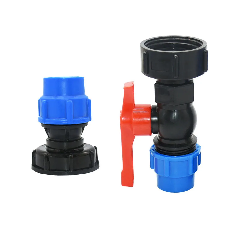 

IBC Tank Adapter S60 x 25mm 32mm PE Tube Connector Water Tap Fittings DN20 25 Plastic Pipe Fitting For Farm Irrigation