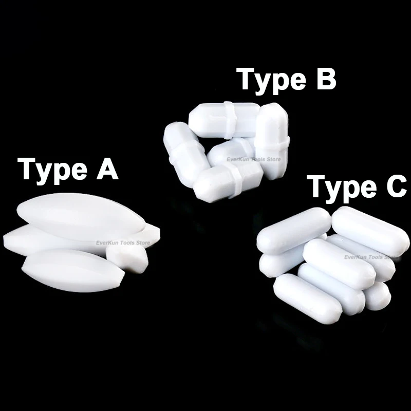 1–100 Stück PTFE-Magnetrührstäbe für das Labor, A, B, C, 3 Typen, zylindrisch, korrosionsbeständig, magnetischer Mixer, Rührstab, Laborbedarf – Detail 1