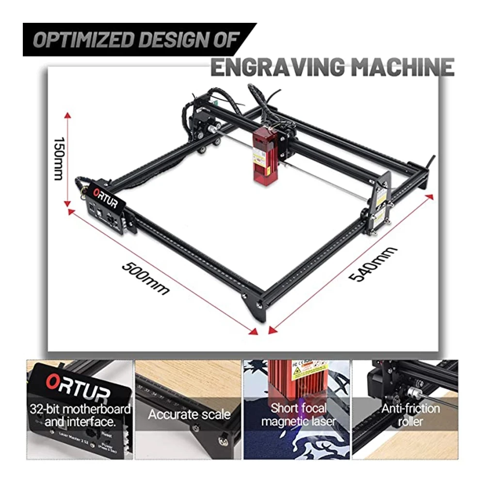 Ortur AlgoLaser DIY KIT 5W 10W Laser Marking Machine for Furniture Craftsmanship Wood Plywood Plastic Leather Stainless Steel