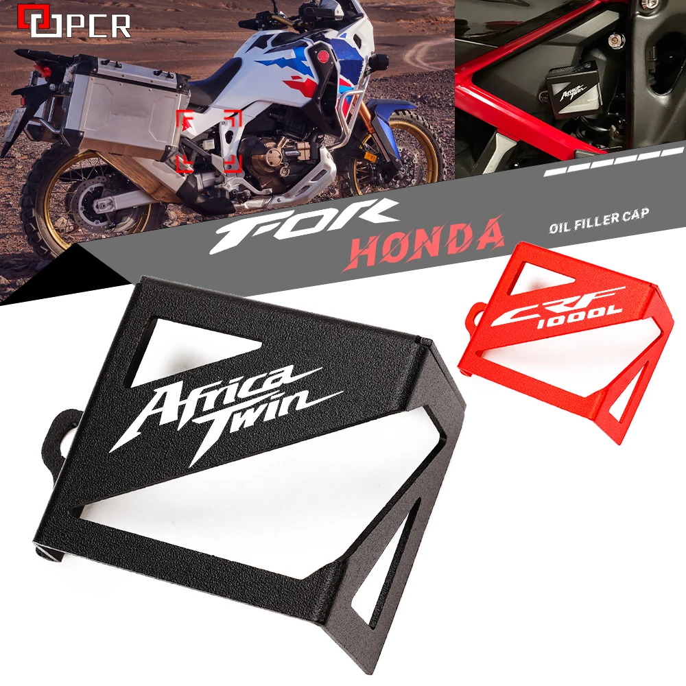 

For HONDA Africa Twin 1100 L CRF CRF1000L 1100L Adventure CNC Motorcycle Accessories Brake Fluid Reservoir Cover Engine Oil Cap