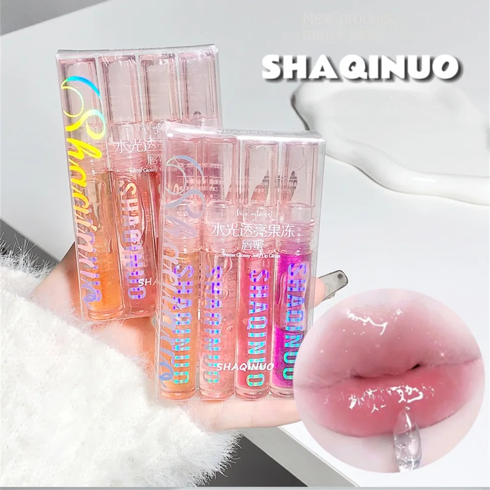 Transparent Lip Oil Lasting Moisturizing Refreshing Water Light Makeup Effect To Create Rich Lips Lip Gloss Set Make-up Lip Oil