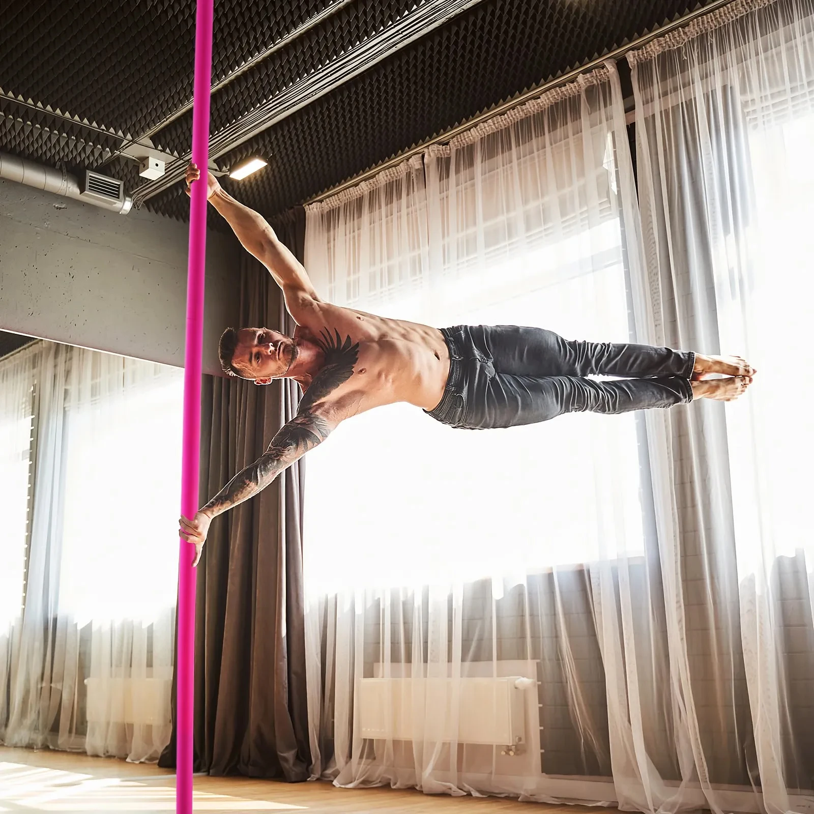 SIHAO Rotary Hanging Dance Pol - Home Gym Youtube review and price