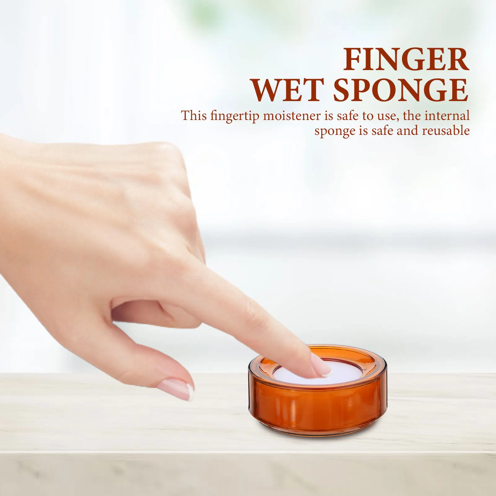8Pcs Finger Wet Sponge Counting Tool Soft Fingertip Moistener for Financial Bank Teller Use Finger Wet Sponge