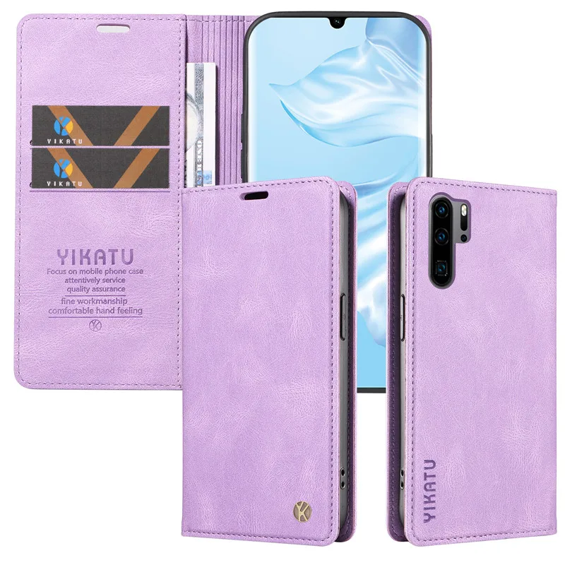حافظة جلدية فاخرة لهاتف هواوي P30 P20 Pro P8 P10 P9 Mate 20 Mate10 Lite P9Lite 20 حافظة مغناطيسية قابلة للطي كابا
