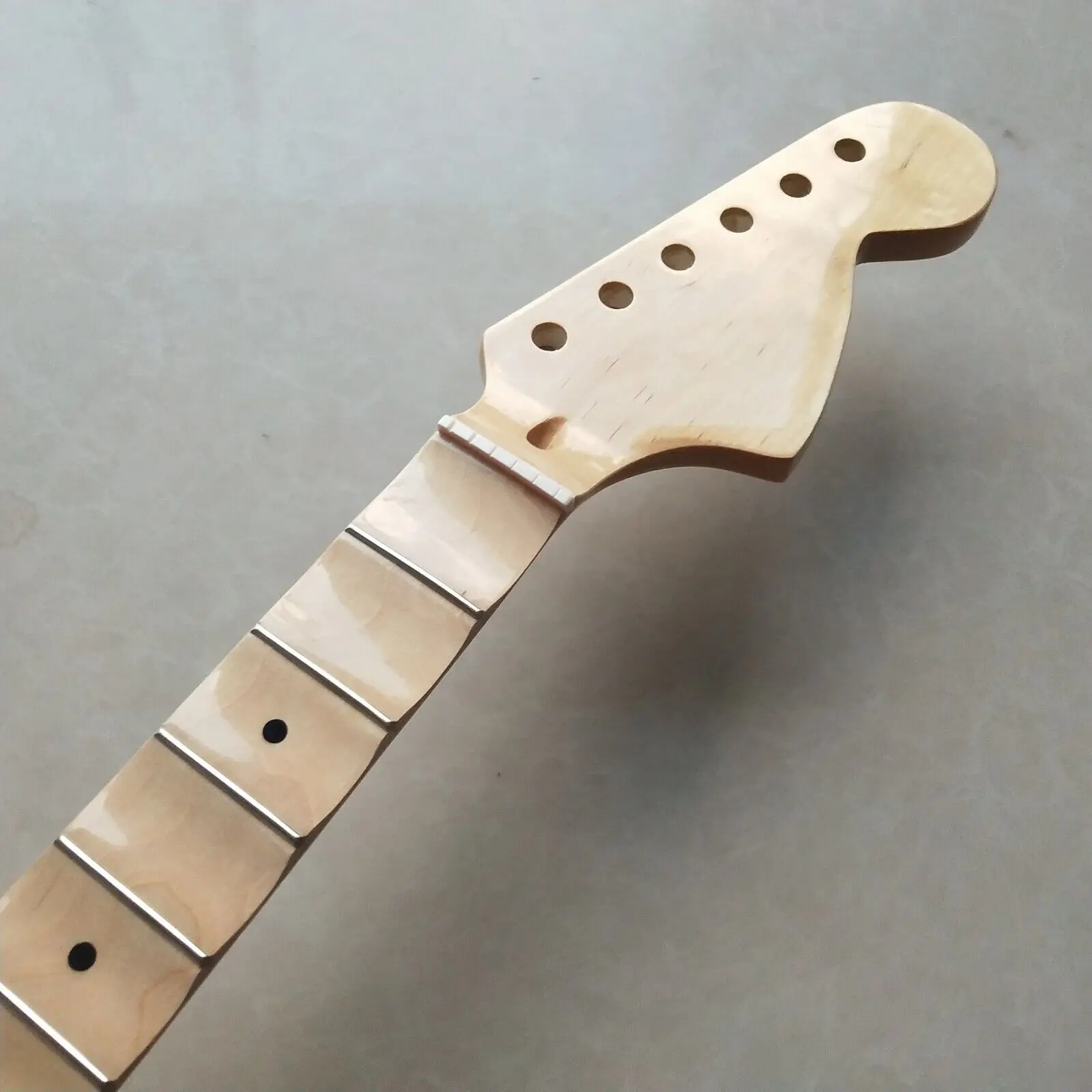 22 Fret 25.5in Maple Fretboard Full scalloped Guitar neck Replace Gloss Big head