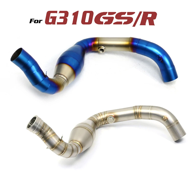 Motorcycle Exhaust Headers Link Pipe 51mm Muffler Escape Elbow Connection Down Tube Stainless Steel For BMW G310R G310Gs G310