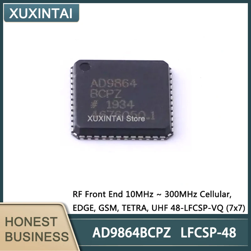 5Pcs/Lot New Original   AD9864BCPZ AD9864  RF Front End 10MHz ~ 300MHz Cellular, EDGE, GSM, TETRA, UHF 48-LFCSP-VQ (7x7)