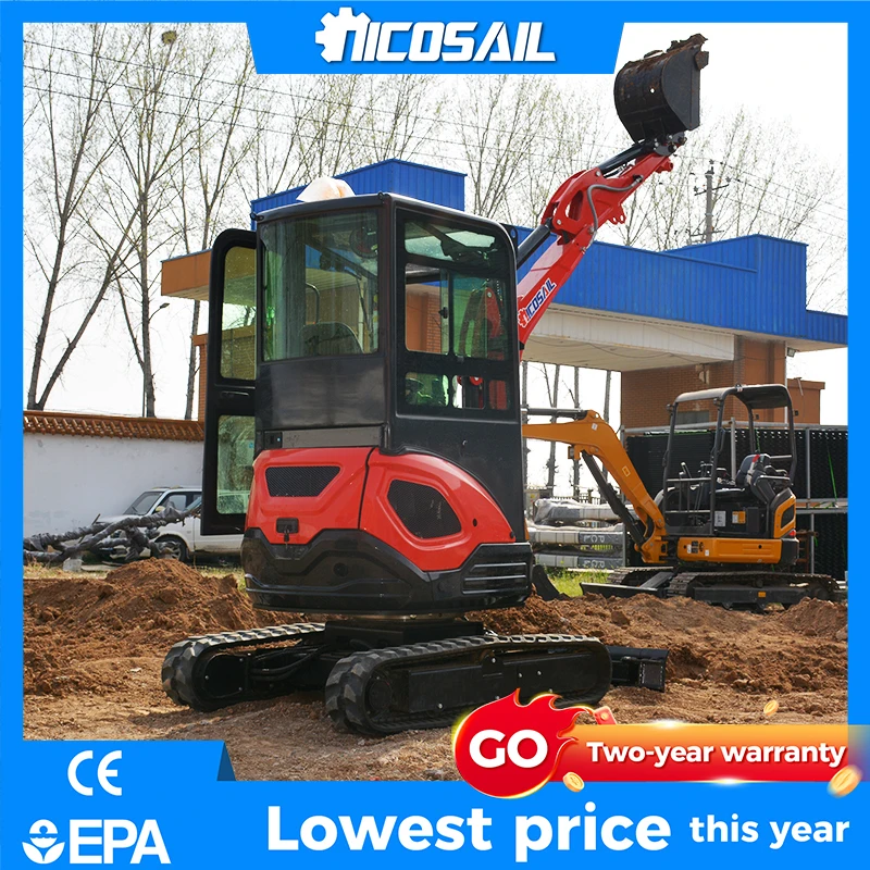 

Compact Mini Excavator NICOSAIL OKW25U 2100kg 14.2kW CE EPA Customizable Small Digger for Garden Yard Work