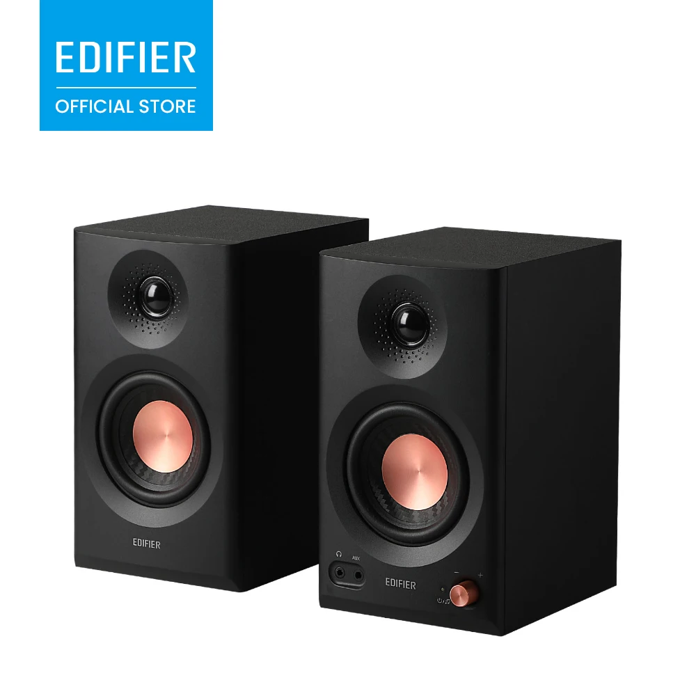 EDIFIER MR3 2.0 Enceintes de studio certifiées audio haute résolution 18Wx2 RMS Bluetooth 5.4 Équilibrées TRS RCA AUX Sortie casque Application ConneX Compensation de pièce