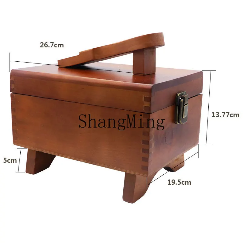 

PYH solid wood shoe shine box tool household shoe polish shoe wash brush artifact set glossy leather