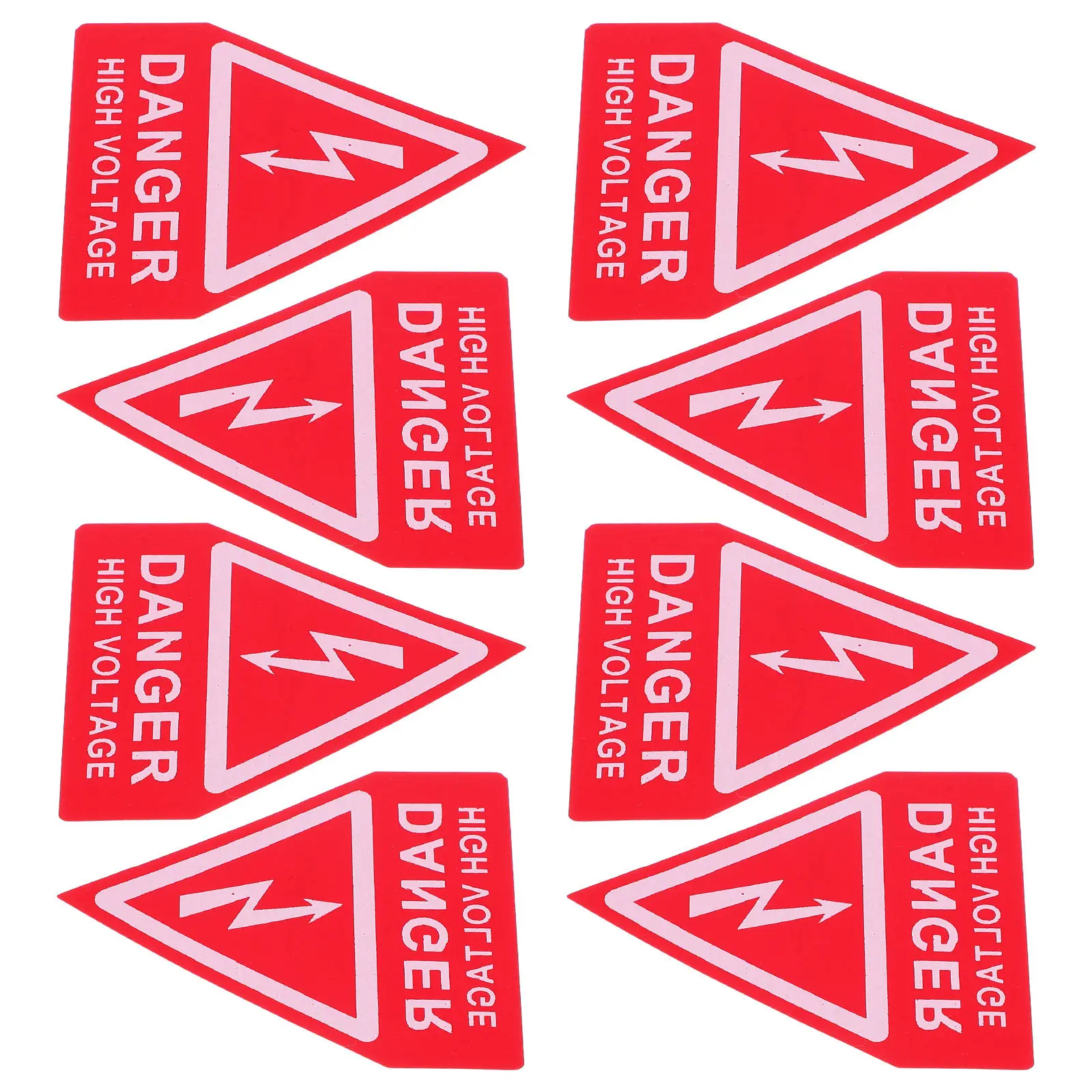 

6Pcs Industrial High Voltage Warning Sign Bright Yellow Triangle Adhesive Safety Label Electrical Shock Hazard Caution Sticker
