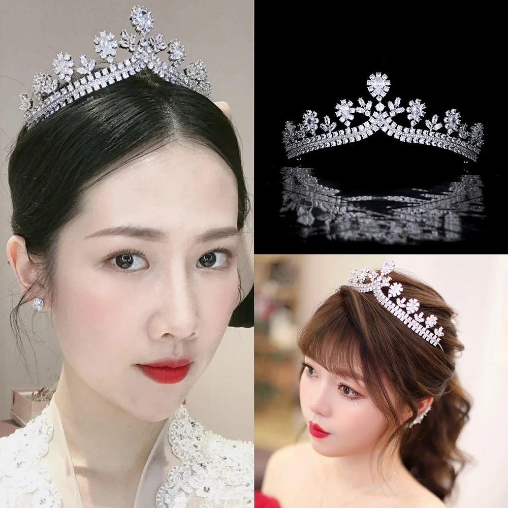 

Himstory Bridal Wedding Hair Accessories Party Luxury Zircon Hair Accessories Jewelry Bijoux De Cheveux