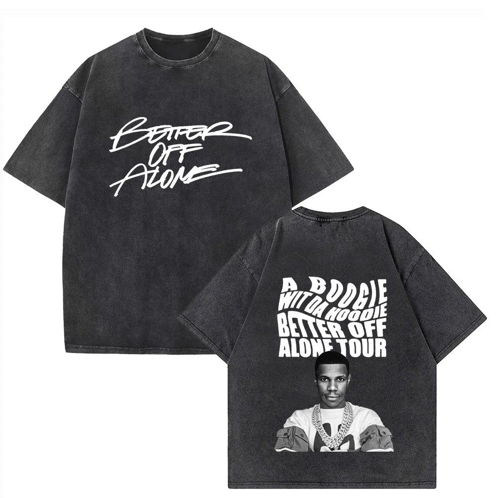 A Boogie Wit Da Hoodie Better Off Alone Tour 2024 Shirts Vintage Harajuku Summer Unisex O-Neck Short Sleeve Cotton T-Shirts