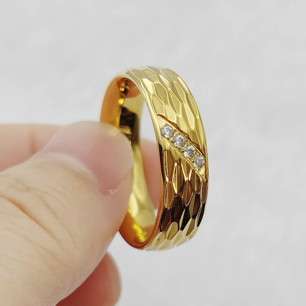 Christmas Ring Unique Western Designer Dubai Golden Rings Wedding Band Engagement Gift Jewellery 2024 For Women