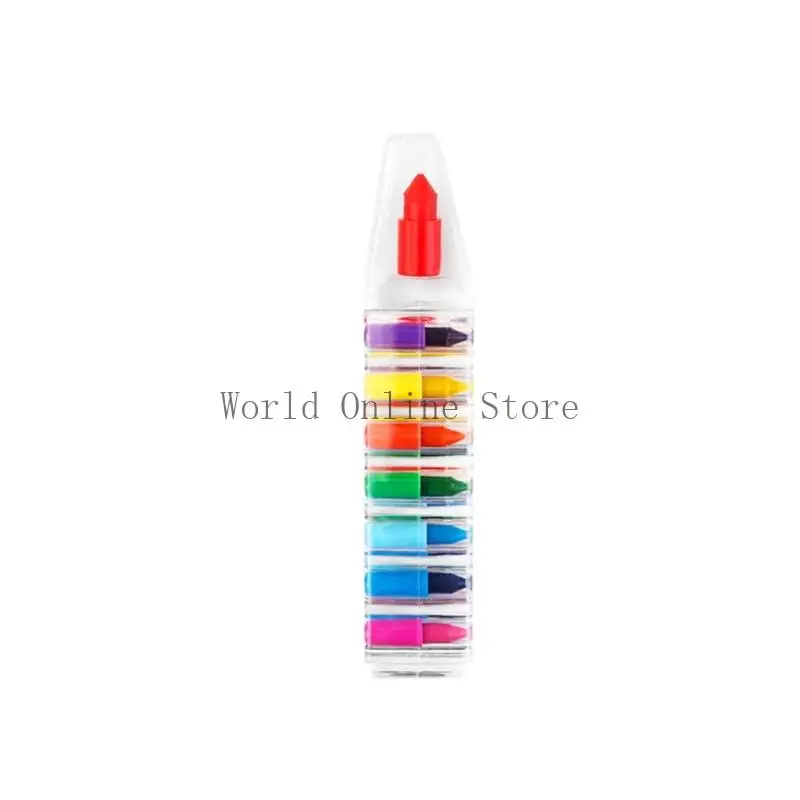 

8 Color Oil Pastels Stacking Building Blocks Art Crayon For Kids Art Drawing 87HC