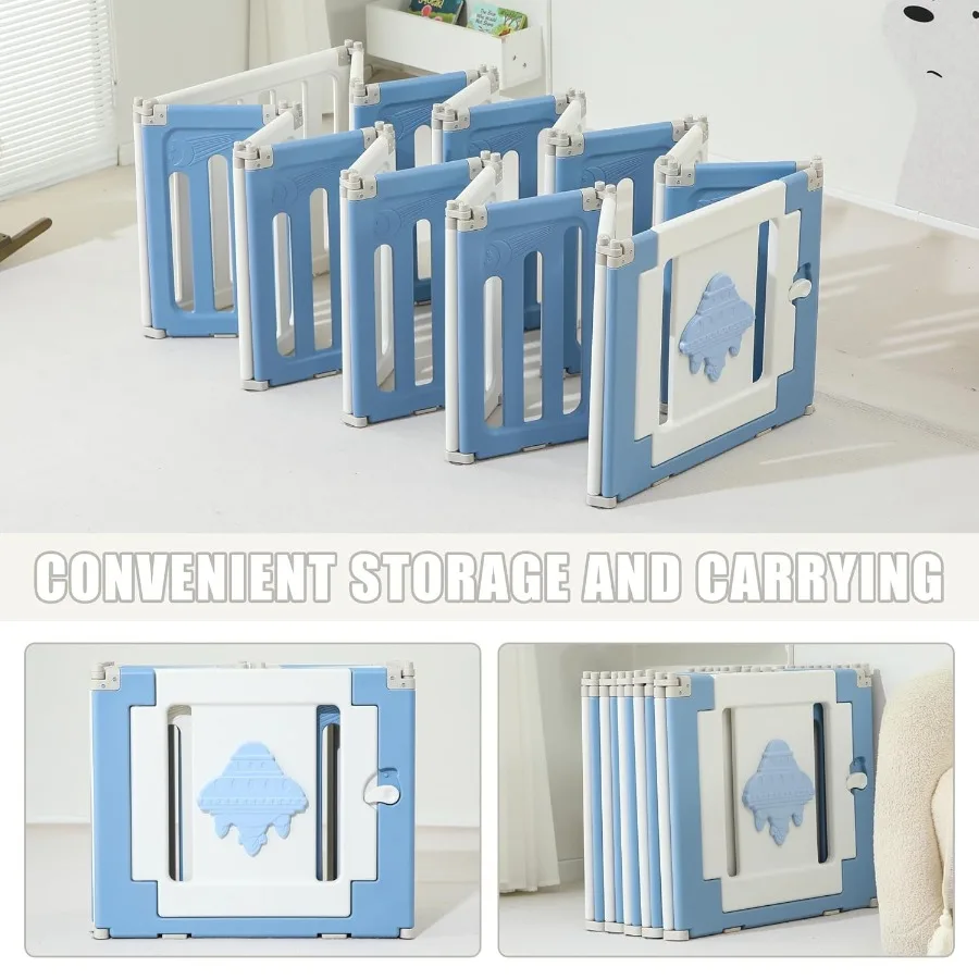 Bebê jogar caneta 18 painéis extra grande cercadinho do bebê dobrável jogar canetas para bebês e crianças ufo portátil cerca do bebê portão do bebê p