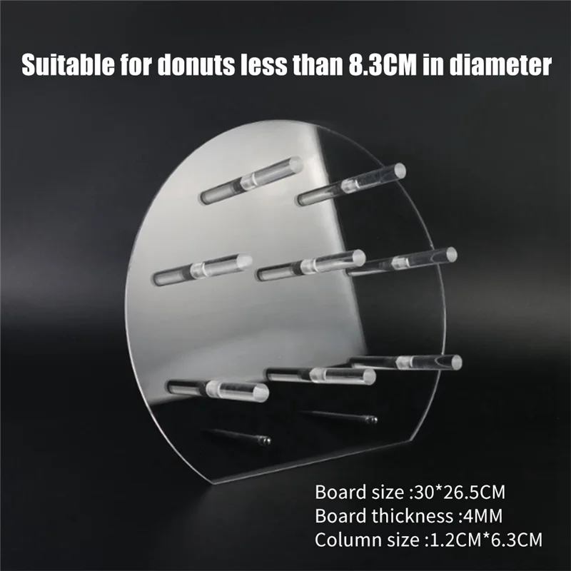 2-Pack Acrylic Donut Display Wall Stand for Party A Donut Holder for Donut Up Party, Wedding, Baby Shower Decorations