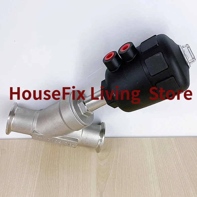 Stainless Steel Pneumatic Angle Seat Valve Tri-Clamp Y-Type for Steam Water